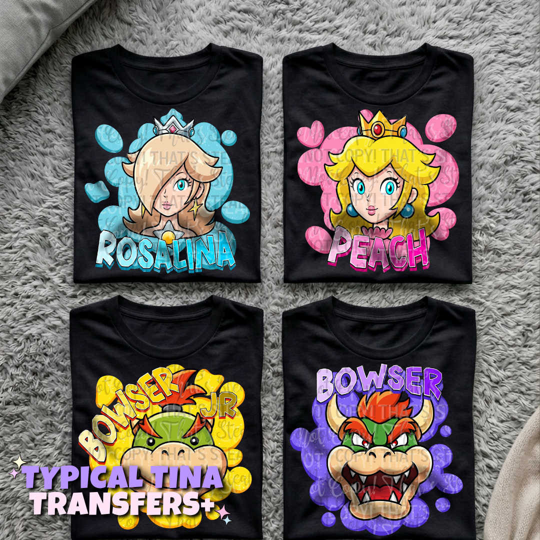 Video Game Characters Singles | DTF Transfers | POD