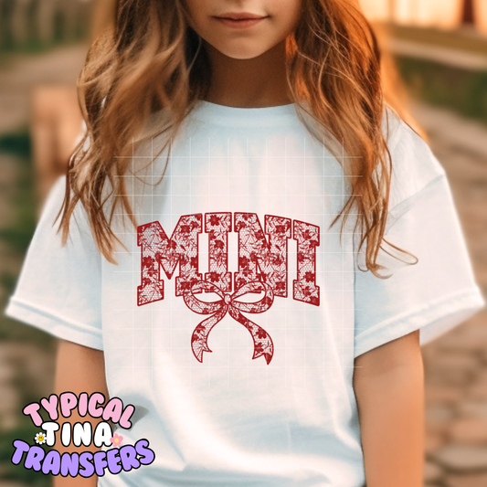 Mini lace Red | DTF Screen Print | POD