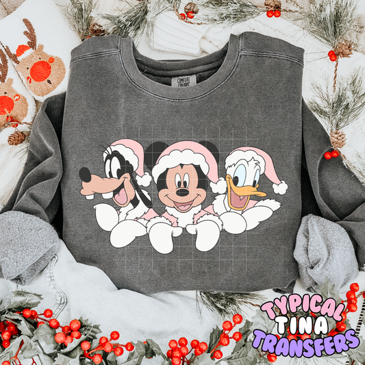 Pink Christmas M, G & D | DTF Transfer | POD