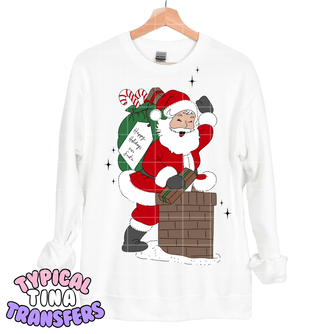 Santa chimney | DTF Transfers | POD