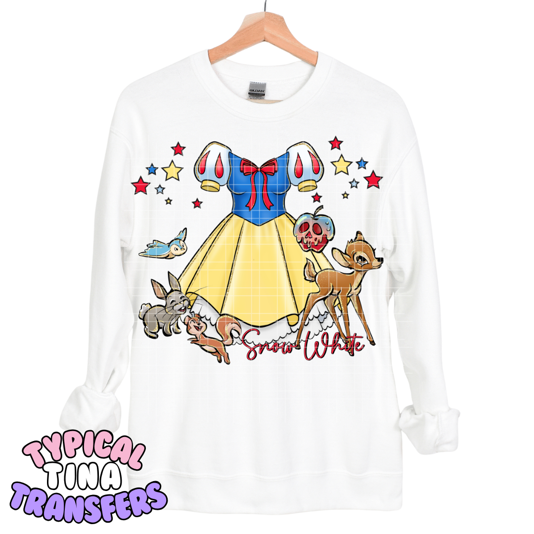 Princess Short Dresses | DTF Transfers | POD