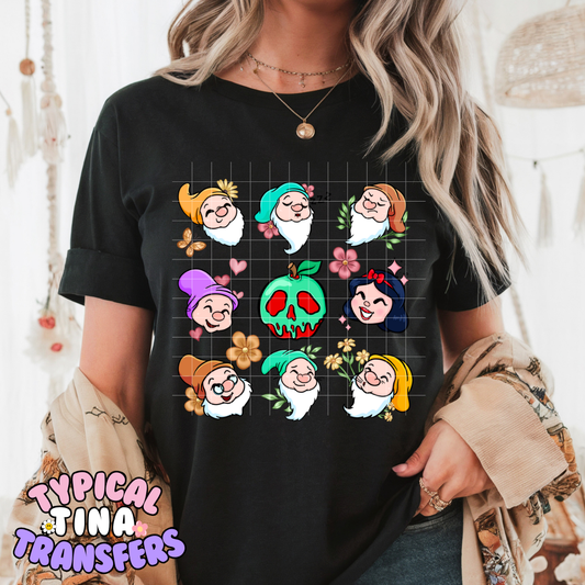 Poison Apple Dwarves | DTF Screen Print | POD