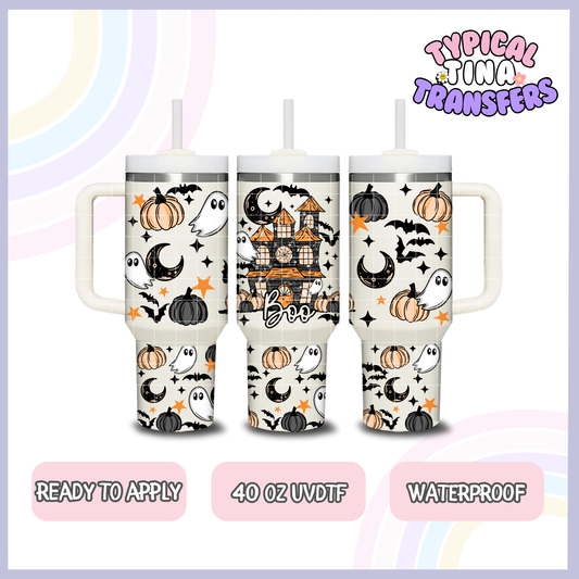 Bow Haunted House | 40oz UVDTF Wrap | POD