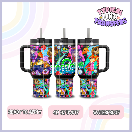 Zoo_city Cops | 40oz UVDTF Wrap | POD