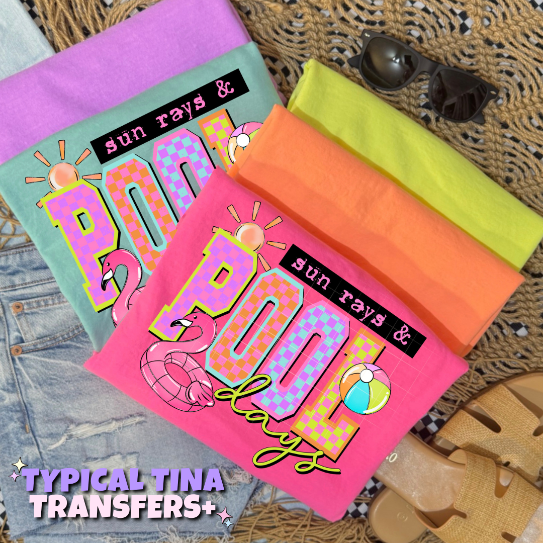 Sun rays & pool days | DTF Transfers | POD