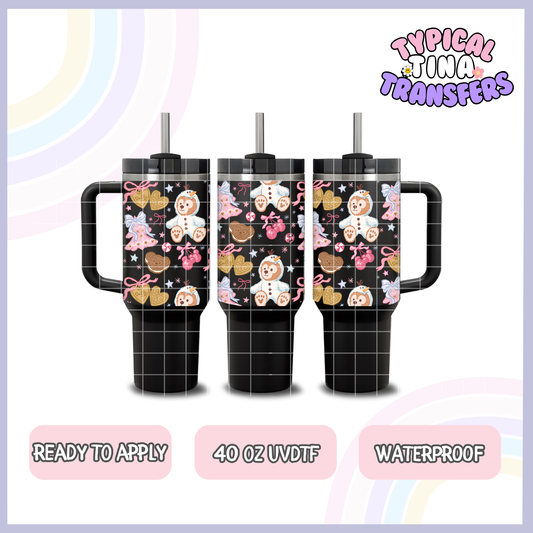 Teddy Snowman at Christmas | 40oz UVDTF Wrap | POD