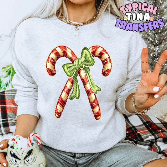 Grinchy Candy Canes | DTF Transfer | POD