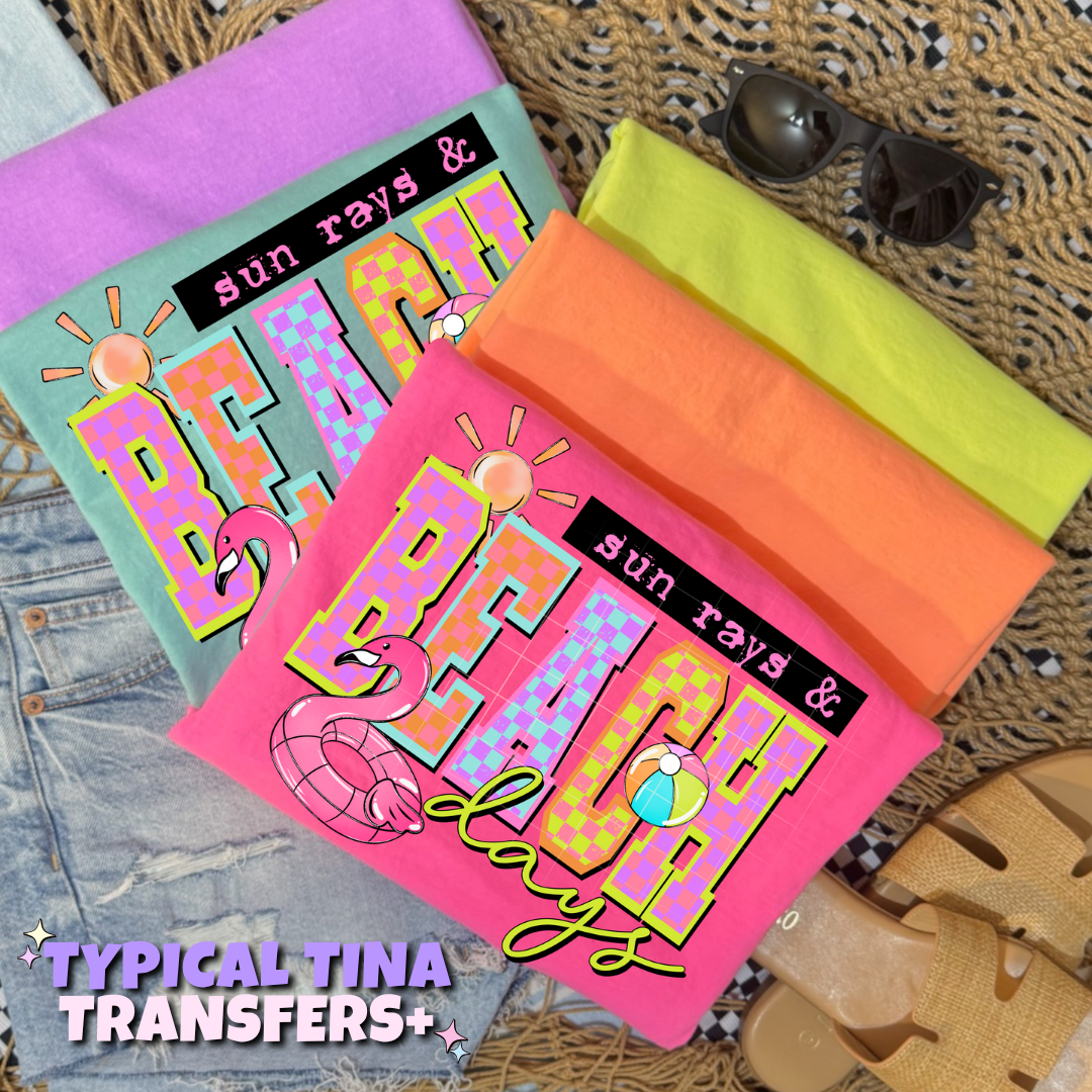 Sun rays & Beach days | DTF Transfers | POD