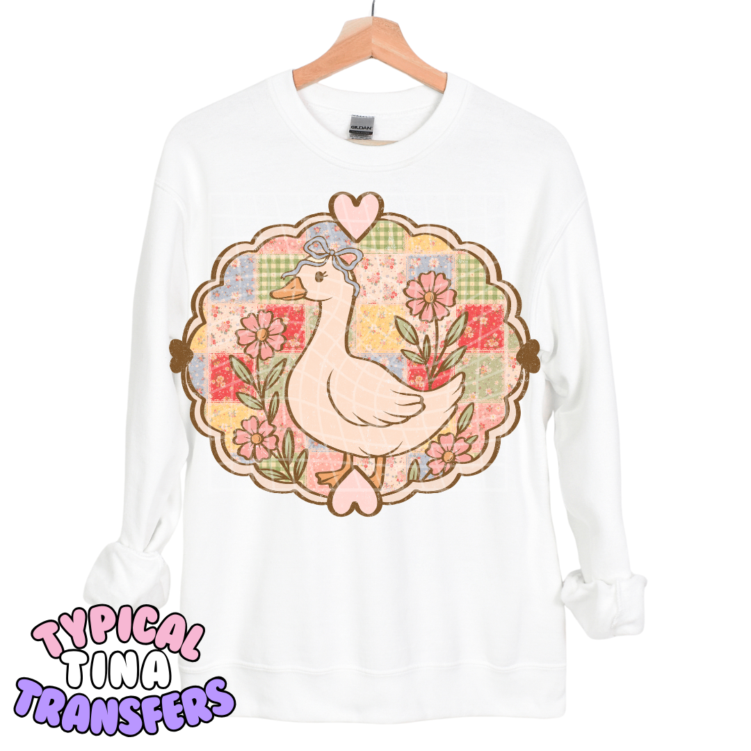 Quilt pattern duck | DTF Transfers | POD