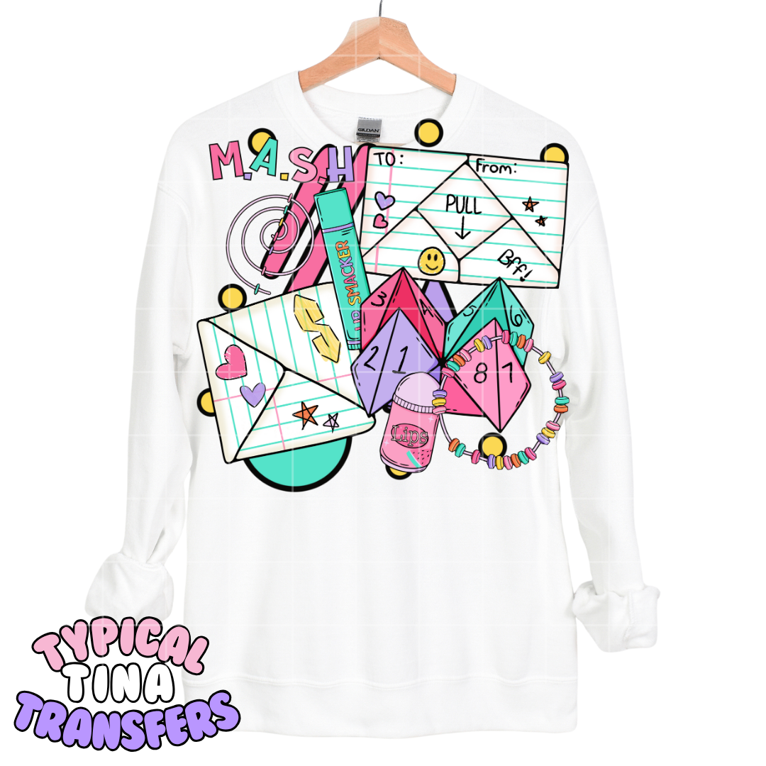 Throwback Mash/pass notes | DTF Transfers | POD