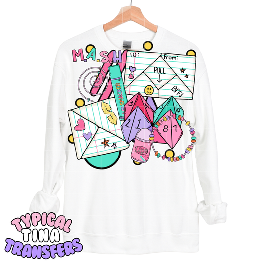 Throwback Mash/pass notes | DTF Transfers | POD