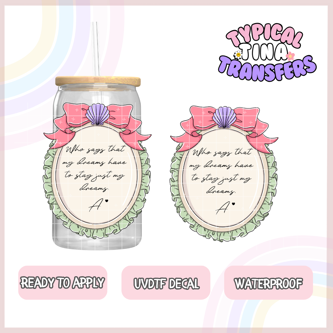 UVDTF Decal | 3"-4" decals | POD - Princess quotes choose design