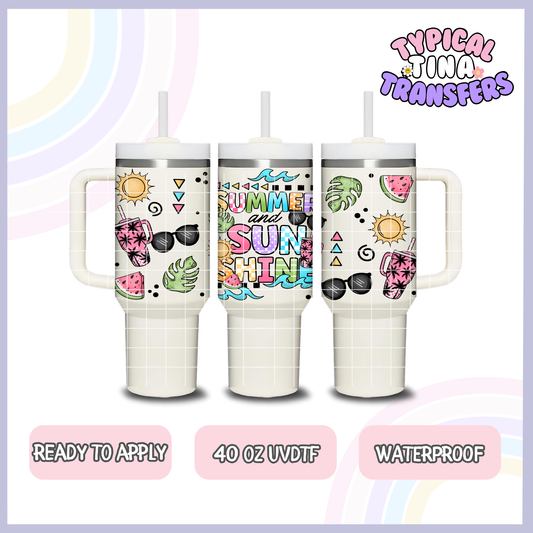 Summer Sunshine | 40oz UVDTF Wrap | POD