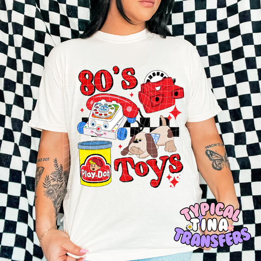 80's Toys | DTF Screen Print | 11" Adult