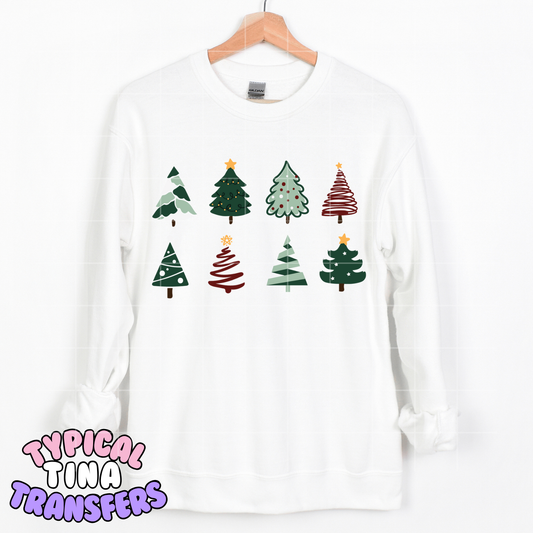Simple Christmas Trees | DTF Transfer | POD