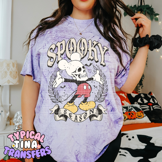 Spooky Season Skull Mouse Retro | DTF Transfer | POD]