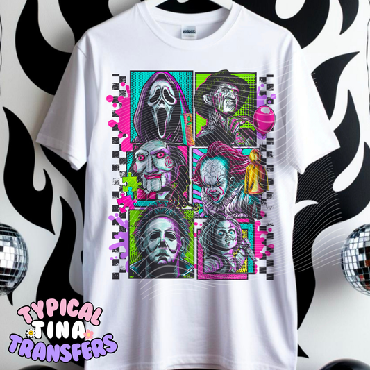 Bold Horror Guys Collage | DTF Transfer | POD