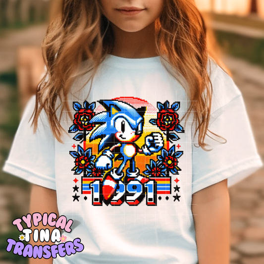 FAST Hedgehog '91 | DTF Screen Print | POD
