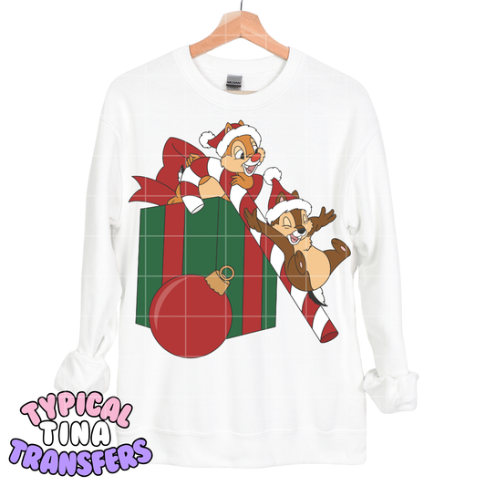 C&D chipmunks giftbox | DTF Transfers | POD