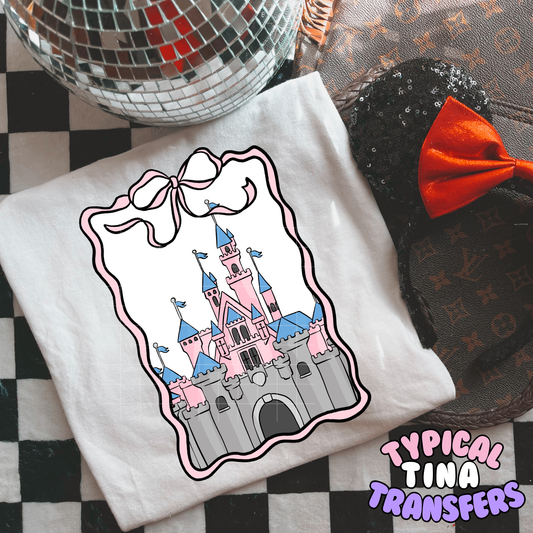 Dis_land castle ribbon frame | DTF Transfer | POD