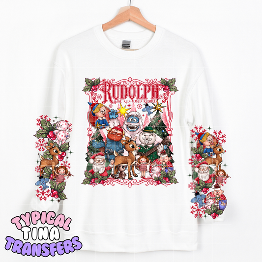Reindeer Rudolph + Characters | DTF Transfer | POD