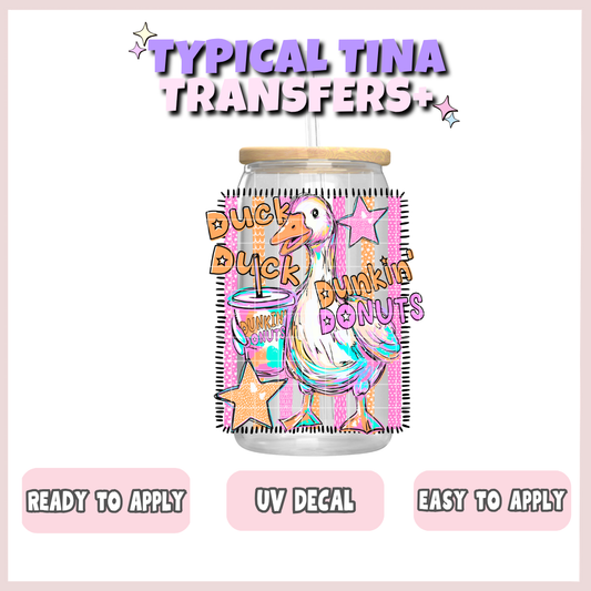 Goose: Duck Duck Dun Donuts w/ border | UV decals | POD