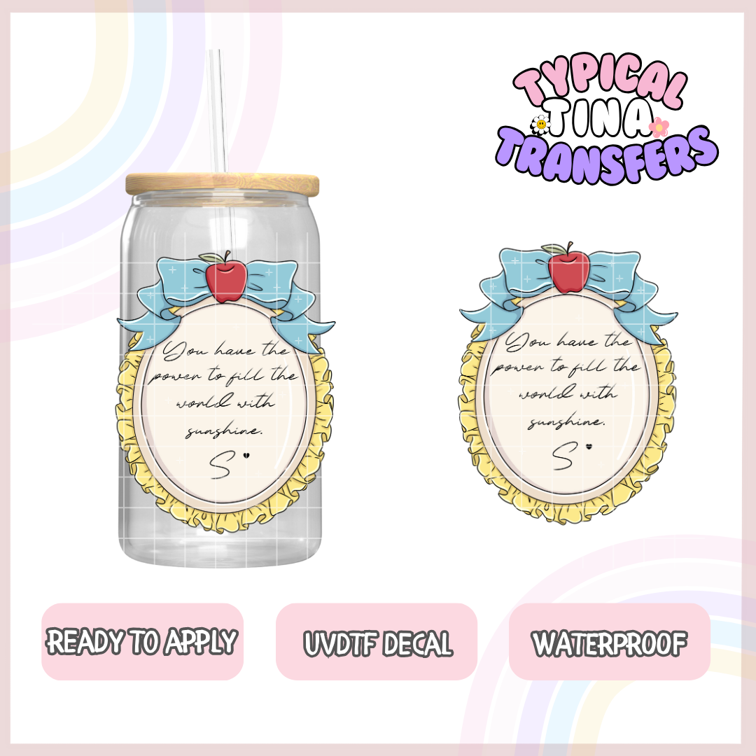 UVDTF Decal | 3"-4" decals | POD - Princess quotes choose design