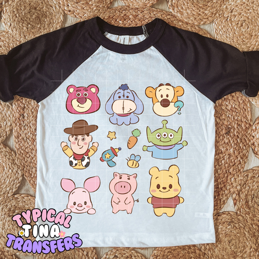 Cute Characters | DTF Transfer | POD