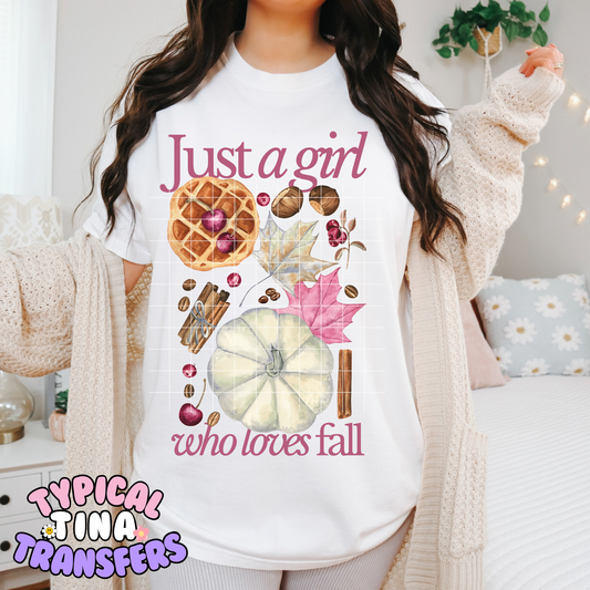 Just a girl who loves Fall | DTF Transfer | POD