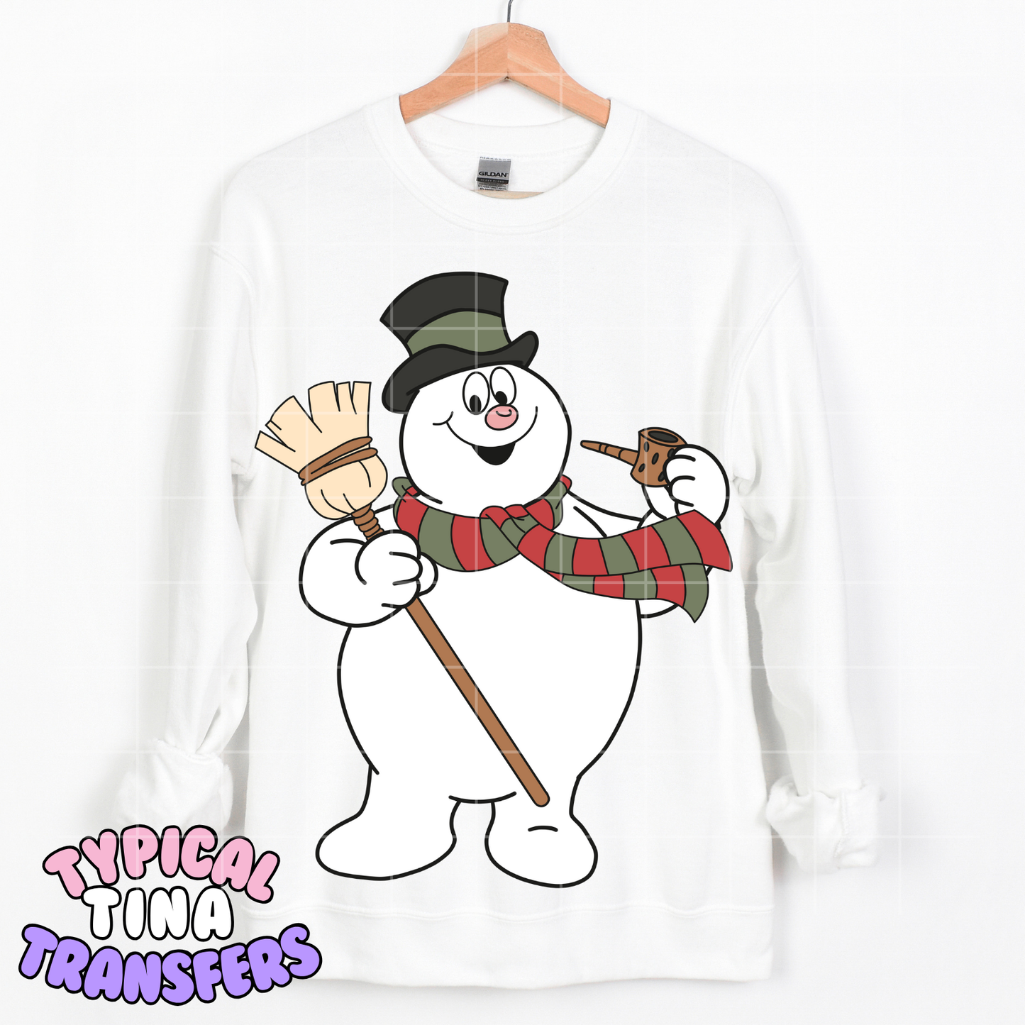 Classic Snowman with top hat | DTF Transfer | POD