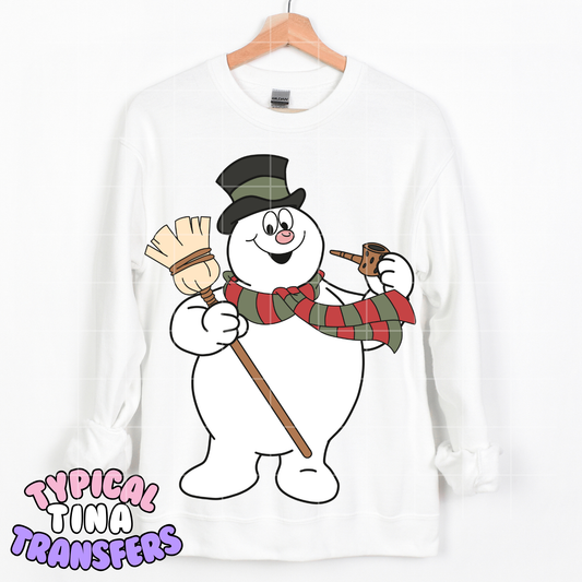 Classic Snowman with top hat | DTF Transfer | POD