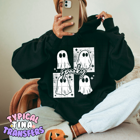 4 square Ghosts | DTF Transfer | POD