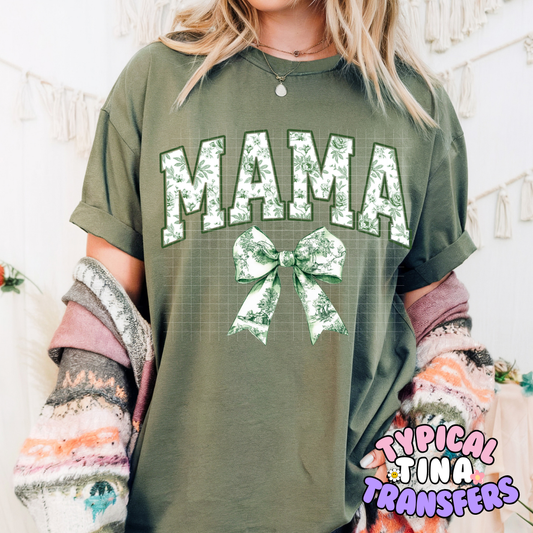 Mama Floral Green | Adult 11" DTF Screen Print | POD