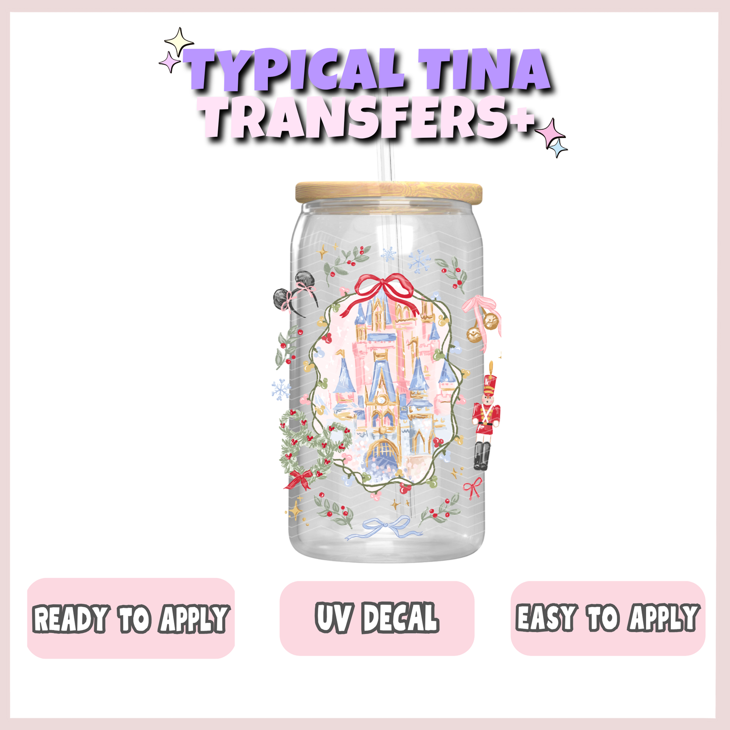 Magical Castle with holiday elements | UV decals | POD