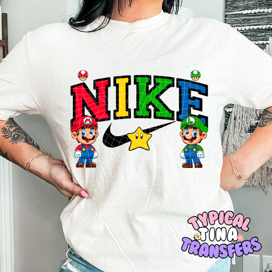 Swoosh Video Game | DTF Screen Print | POD