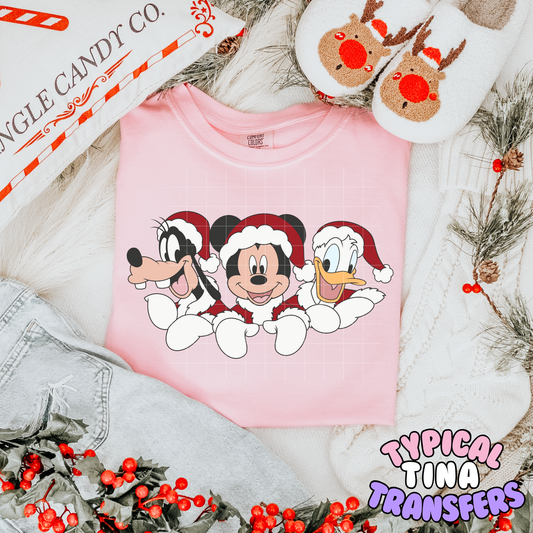 Dark Red Christmas M, G & D | DTF Transfer | POD