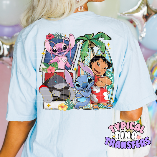 Li and Stitch Polaroids | DTF Screen Print | POD