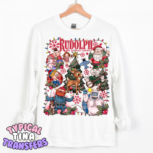 Reindeer Rudolph + Characters | DTF Transfer | POD