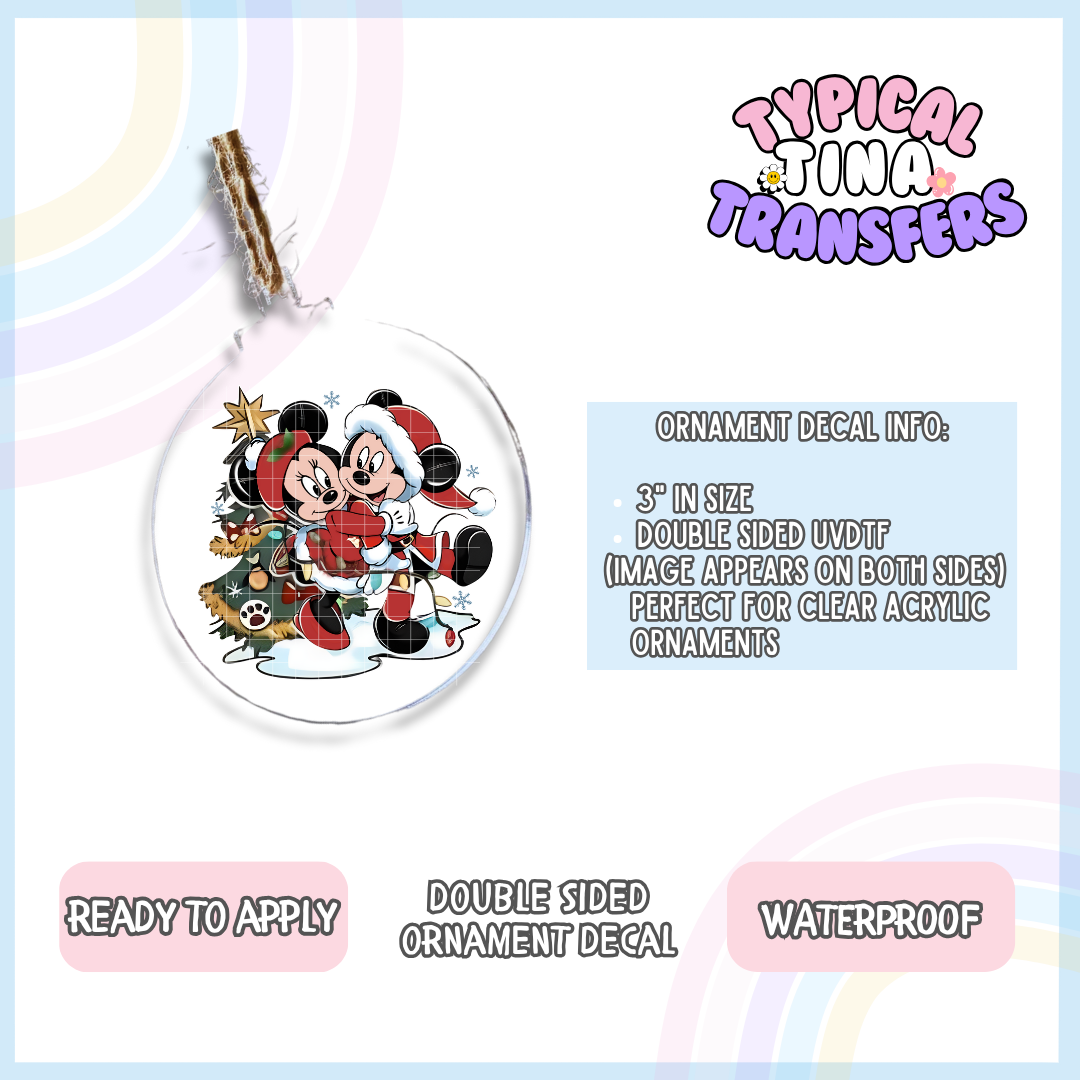 M&M Holiday Tree | 3" Ornament Decal | POD