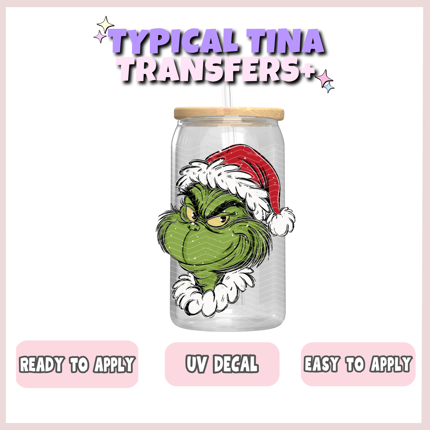 Green guy santa hat | UV decals | POD