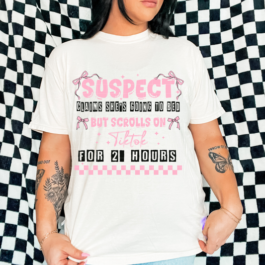 Suspect Scrolls TT 2 hours | DTF Screen Print | POD