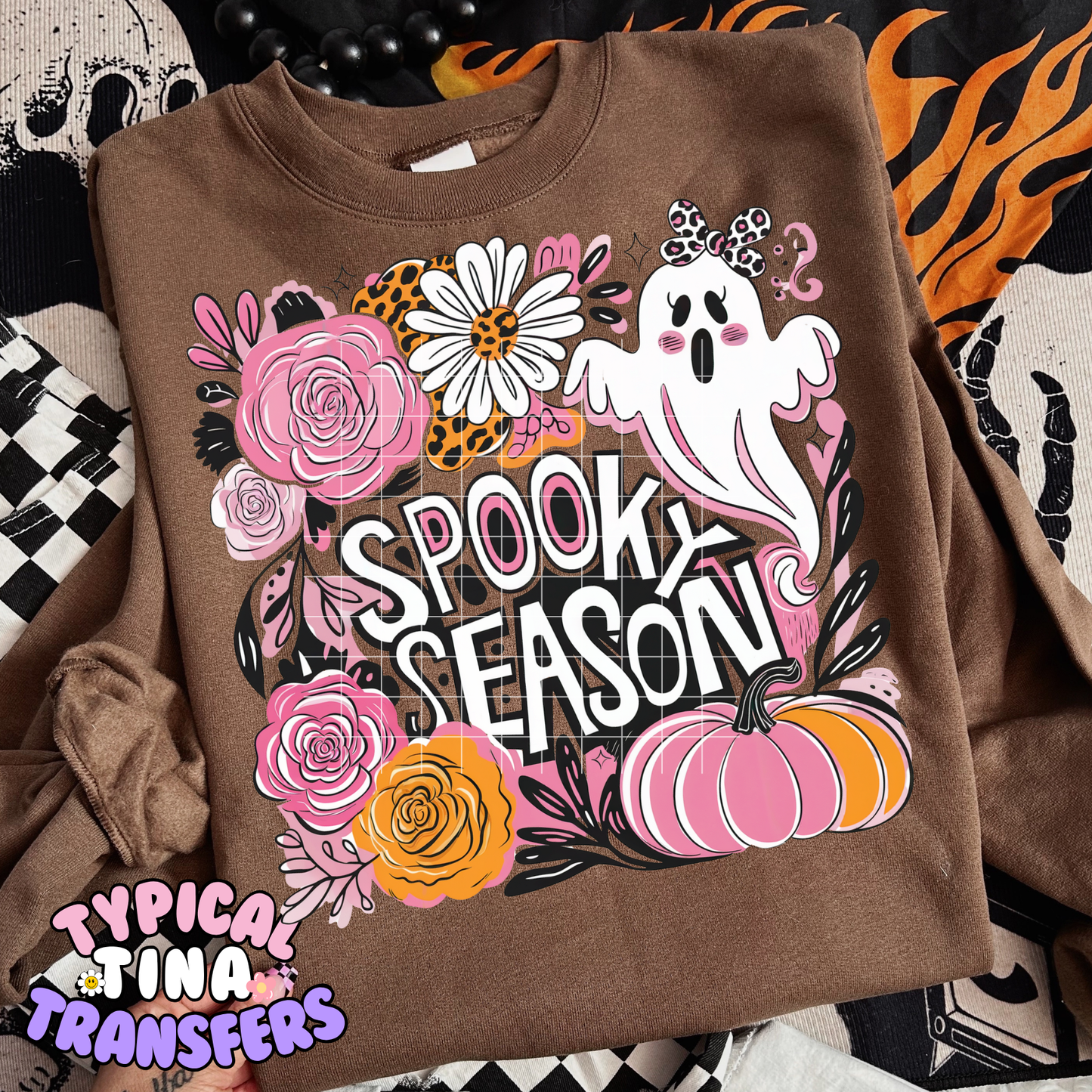 Floral Ghost Spooky Season | DTF Transfer | POD