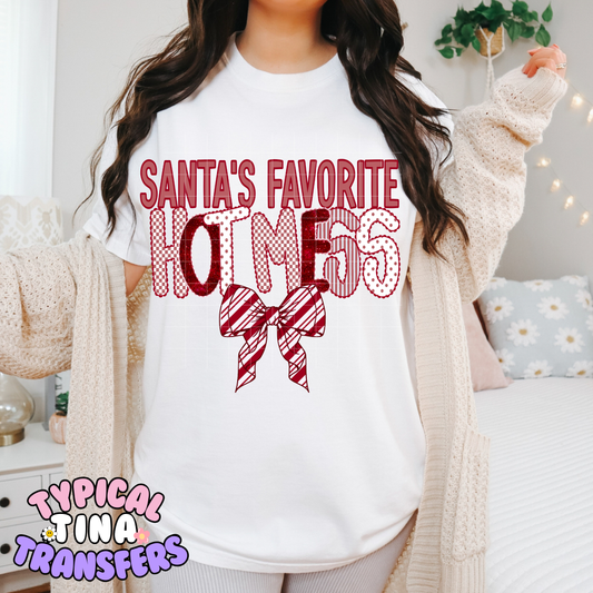 Santa's Fav Hot Mess | DTF Transfer | POD