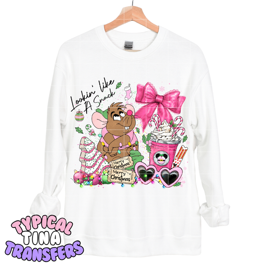 Gus lookin like a snack bow & drink (pink) | DTF Transfers | POD