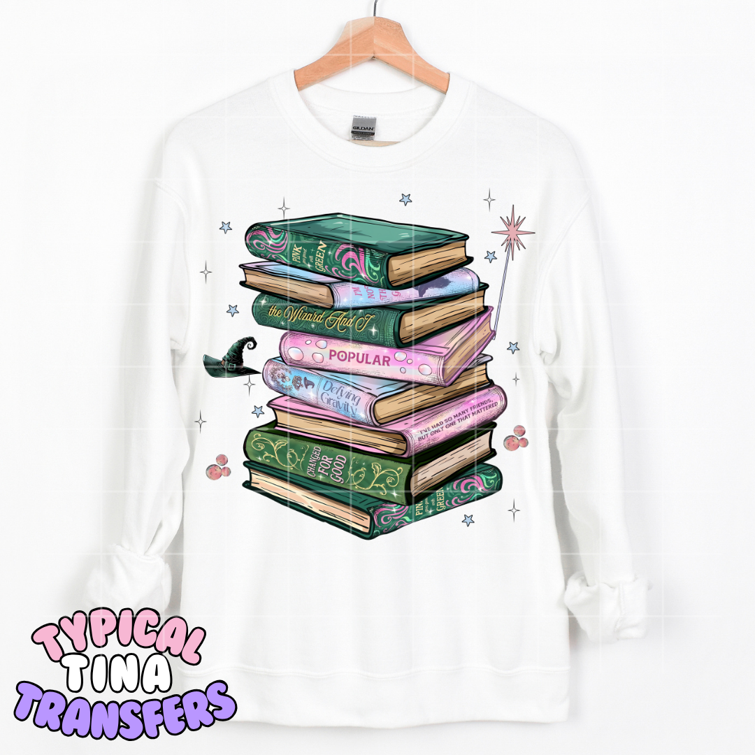 Wick-d book stack | DTF Screen Print | POD