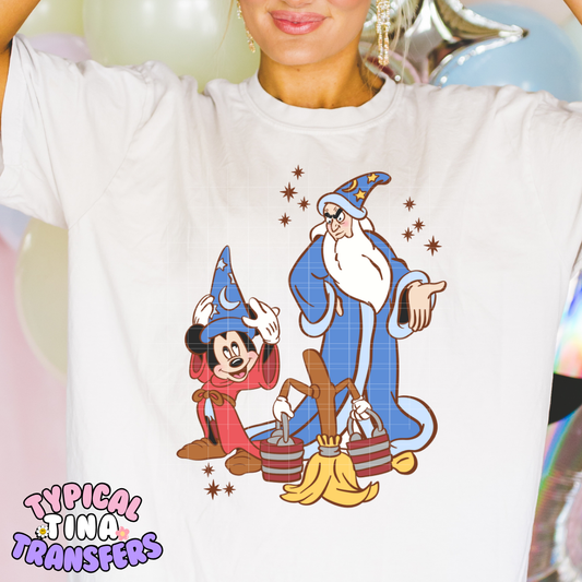 Mick and Sorcerer | DTF Screen Print | POD - choose design