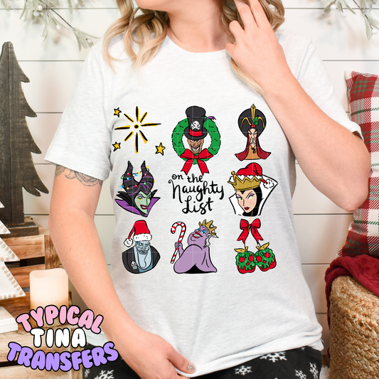 Villains Christmas Group | DTF Transfer | POD