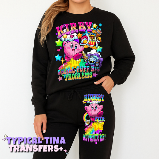 Kirb pink fluff | DTF Transfers | POD