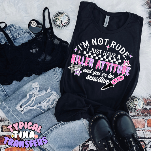 killer attitude | DTF Transfer | POD