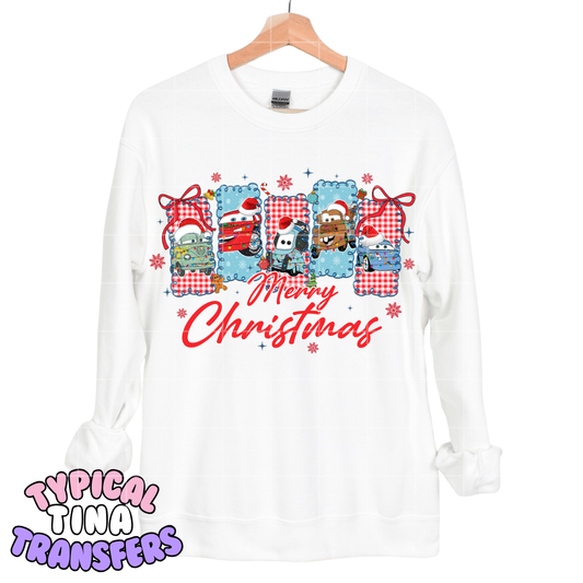 Merry Xmas Cars | DTF Transfers | POD